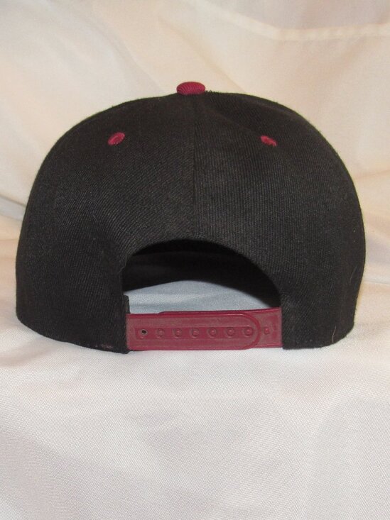 Washington Redskins Black/Scarlett Snap-Back Cap OS Vintage Cotton Blend EUC - Picture 4 of 6